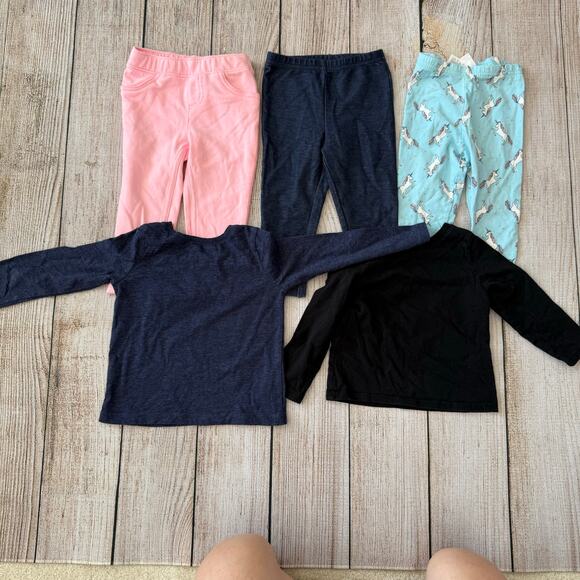 Girls 18 month Bundle - 2 long sleeve shirts - 3 pairs of pants - Picture 5 of 10